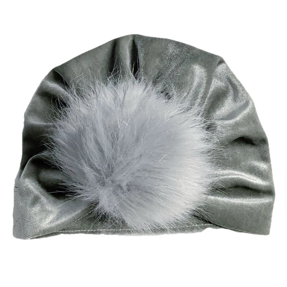 Newborn Hospital Hats for Girls Baby Turban Headwraps Infant Beanie Hat Gray - Picture 5 of 6